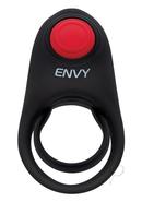 Envy Toys Bullseye Remote Vibrating Rechargeable Silicone Dual Stamina Ring - Black
